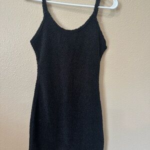 Roma Black Fuzzy Short Romper